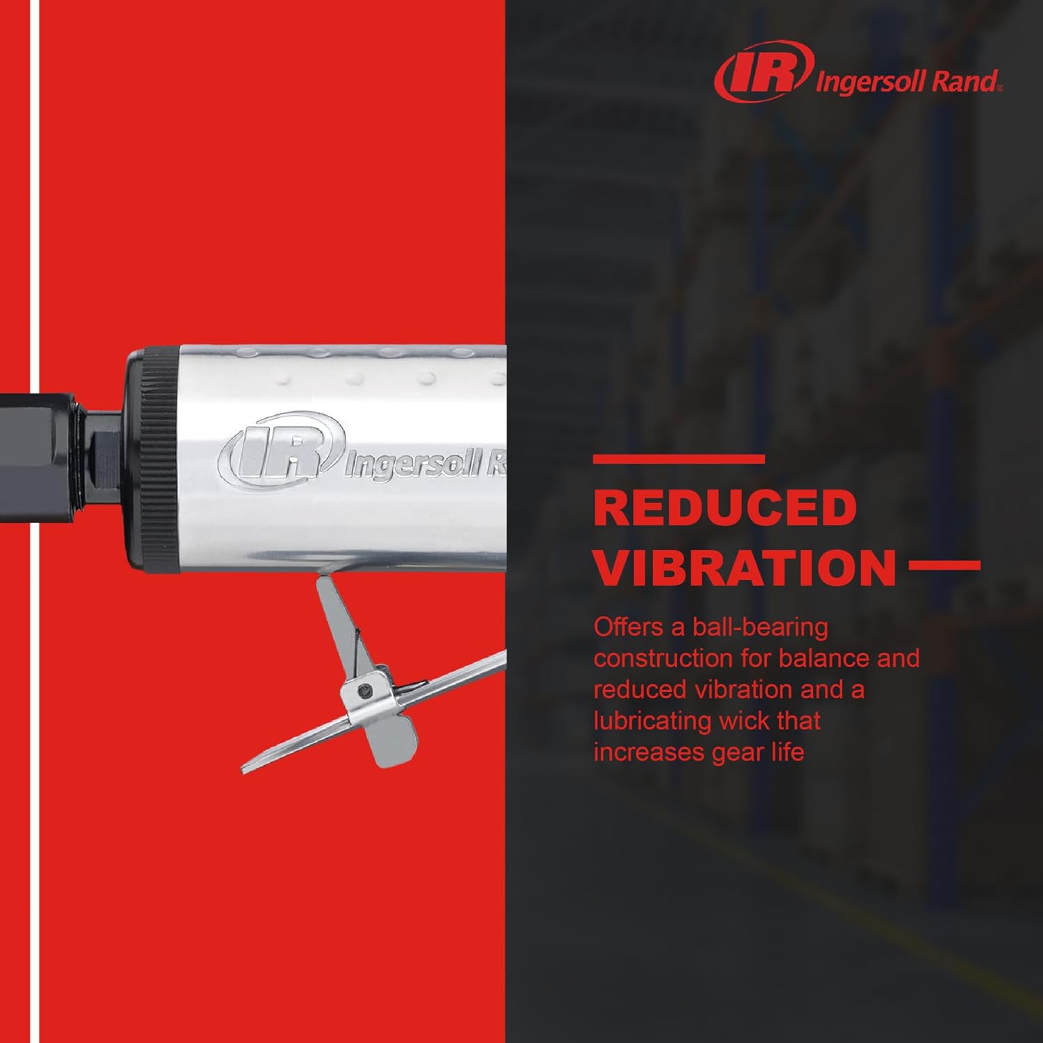 Ingersoll Rand 307B Air Die Grinder, 28,000 RPM, 0.25 HP, 1/4" Collet, Front Exhaust