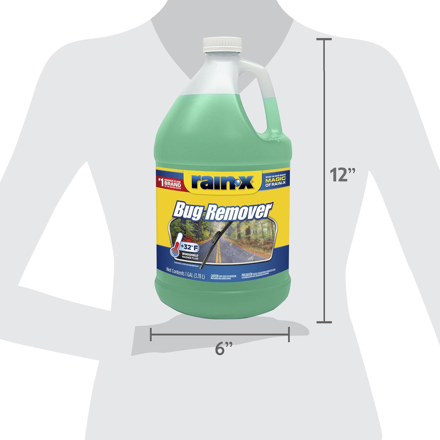 Rain-X RX68806 Bug Remover Windshield Washer Fluid 1 Gallon