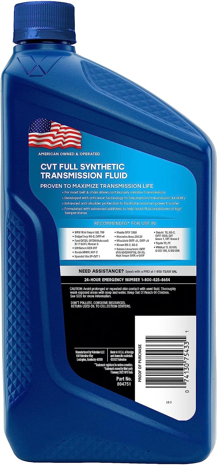 Valvoline Auto Trans Fluid 804751 1 Quart - Case Of 6