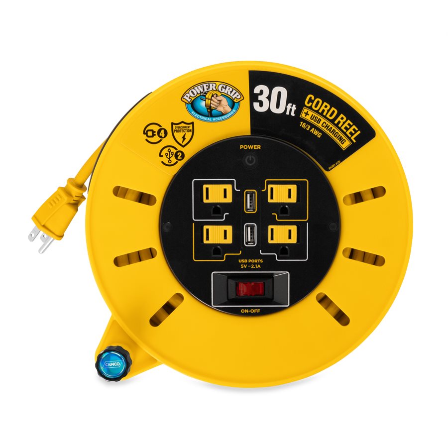 Camco 55290 POWERGRIP EXTENSION CORD REEL 30'