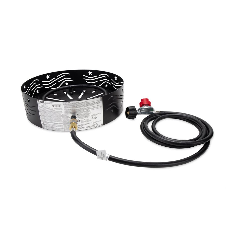 CAMCO 58041 CAMPFIRE, PORTABLE, W/ 8FT HOSE AND REGULATOR, 14.5IN DIA