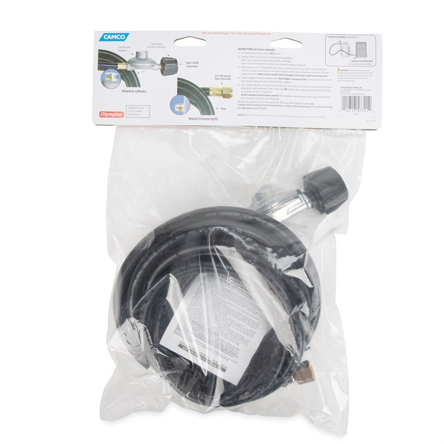 Camco 57721 LP HOSE 12' W REGULATOR