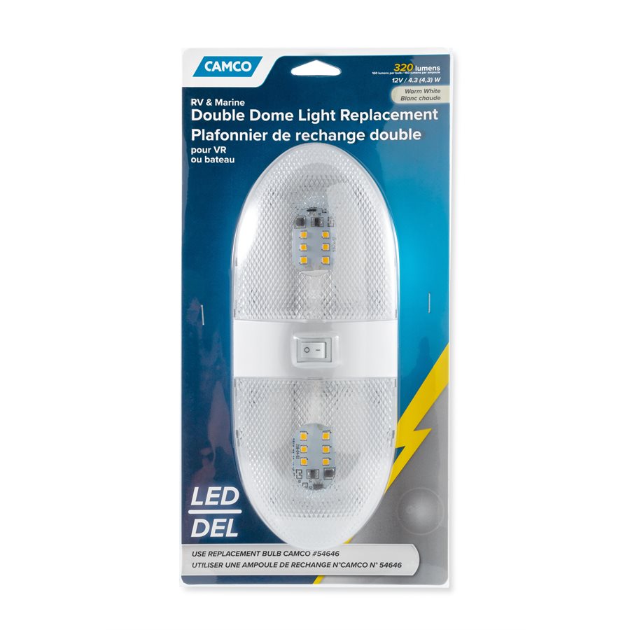 CAMCO LED DBL DOME LT 320LM CSA