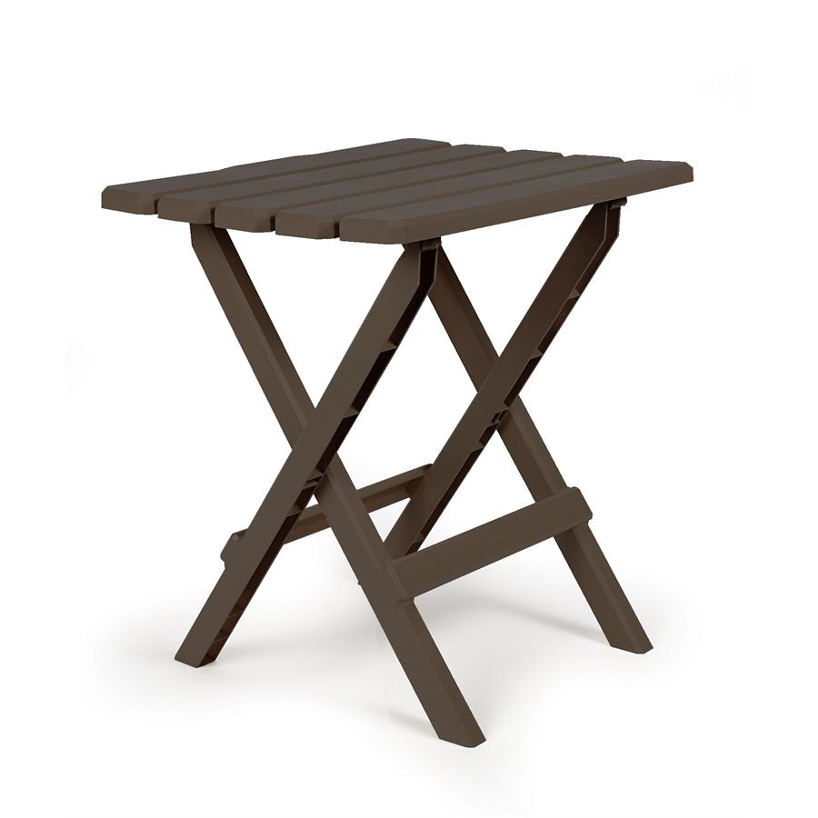 TABLE, ADIRONDACK STYLE QUICK FOLDING, PLASTIC, LG, MOCHA