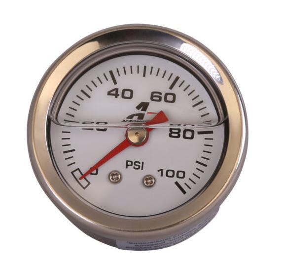 FUEL PRESS GAUGE 0-100PSI