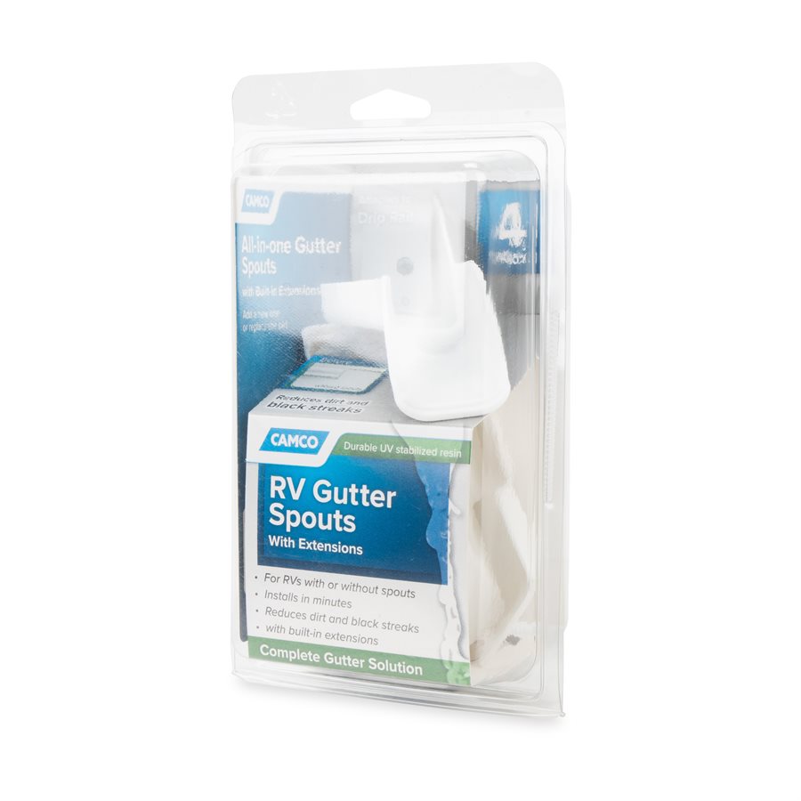 GUTTER SPOUT EXT WHT 4/CD