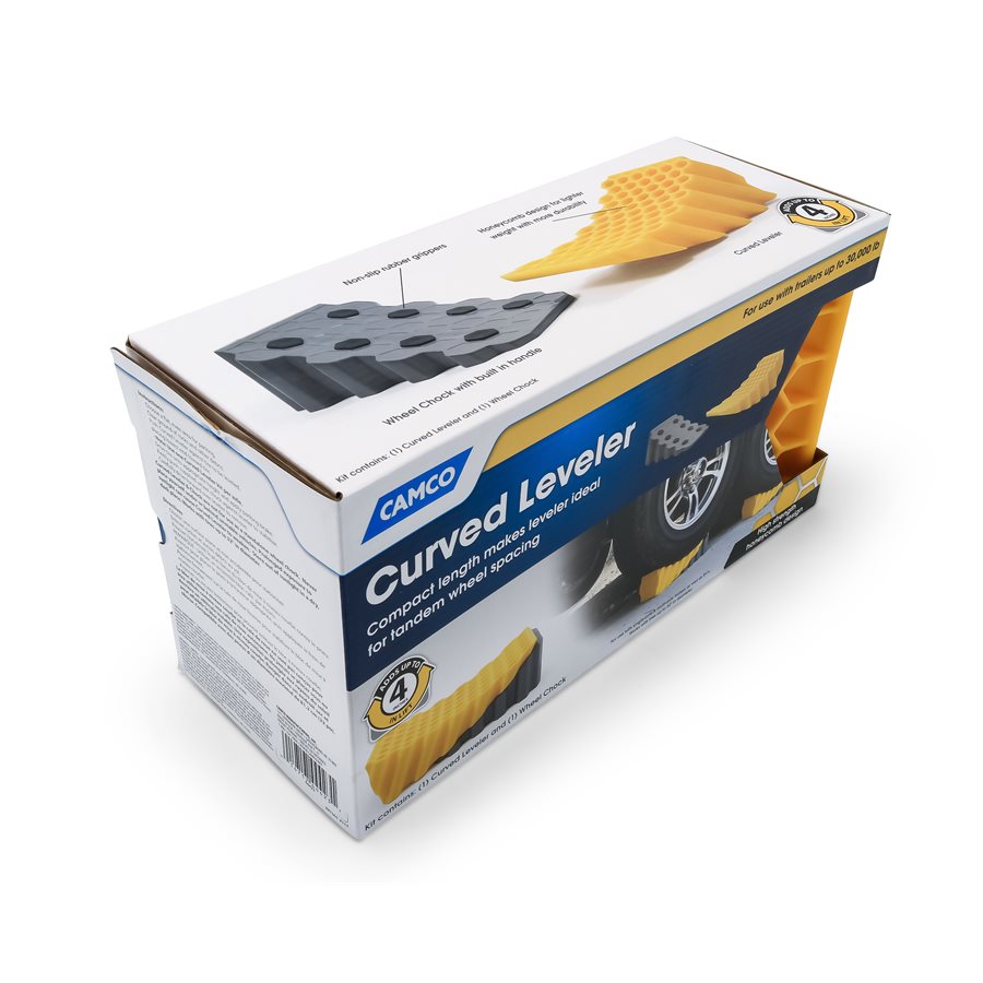 Camco 44423 CURVED LEVELER AND WHEEL CHOCK