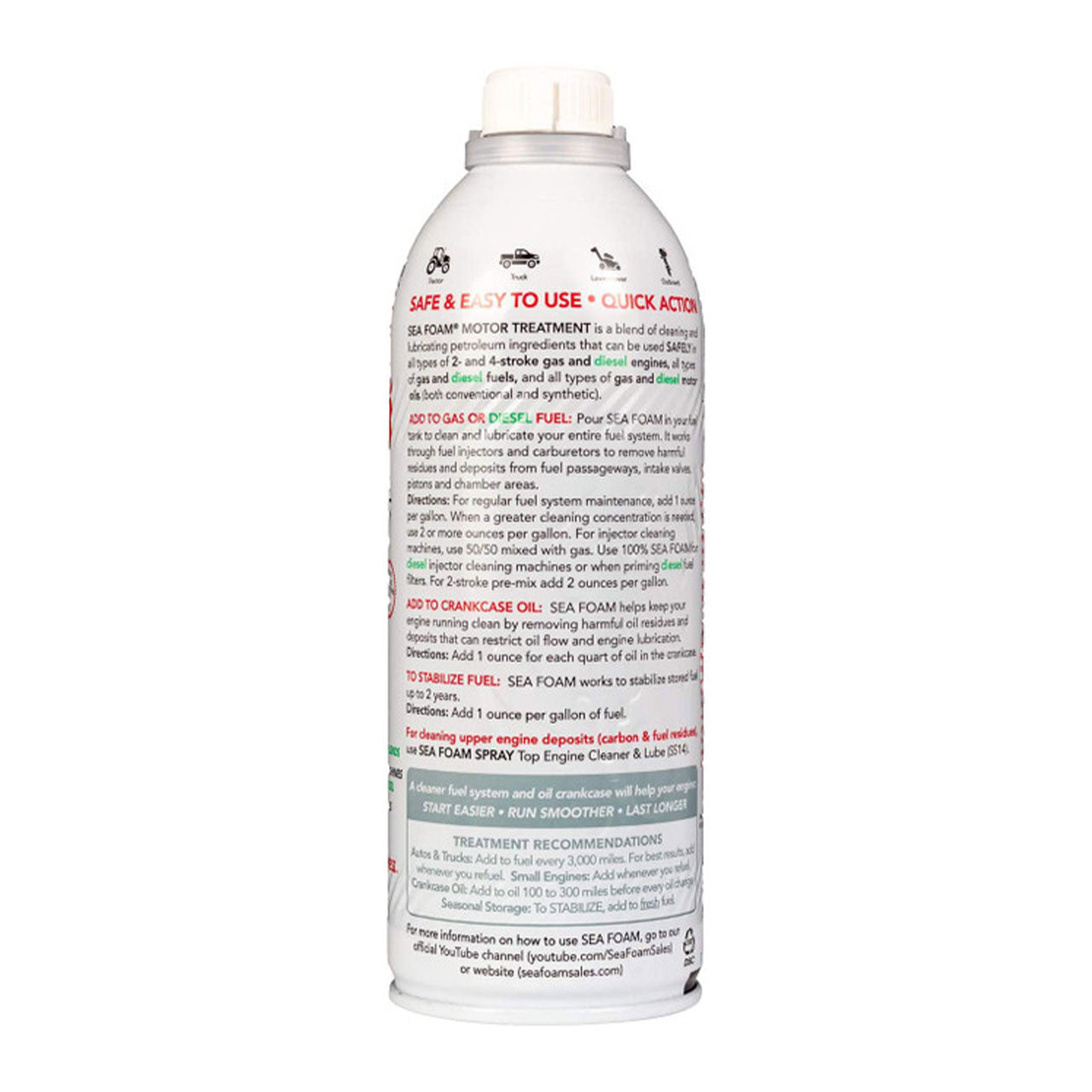 Sea Foam Additives SF16 Motor Treatment 16 Oz