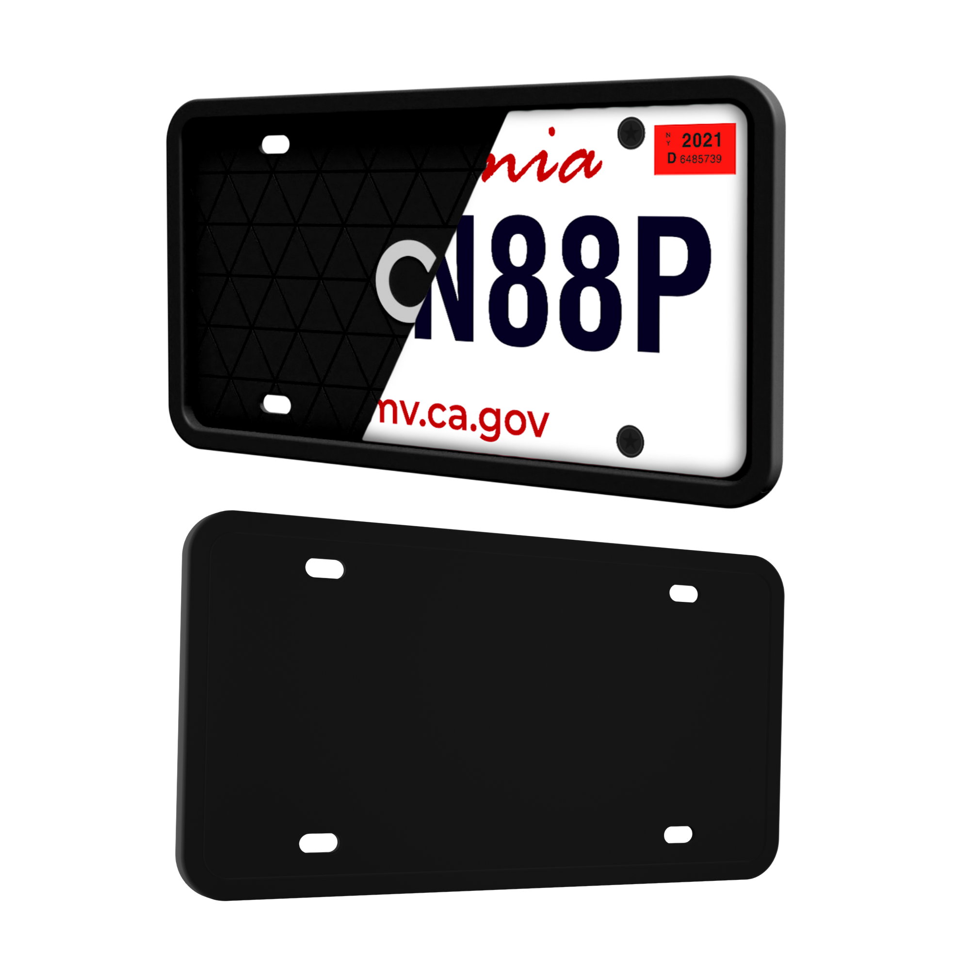 Silicone License Plate Frame - Black