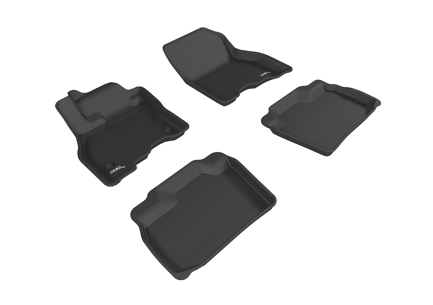 3D KAGU FLOOR MAT 2 ROW SET BLACK