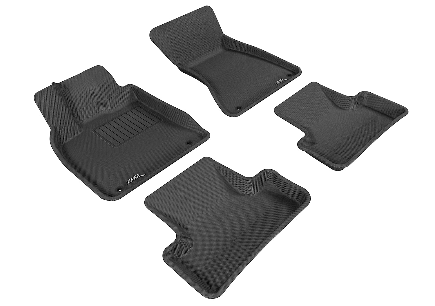 3D KAGU FLOOR MAT 2 ROW SET BLACK