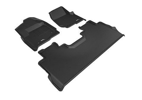 3D KAGU FLOOR MAT 2 ROW SET BLACK