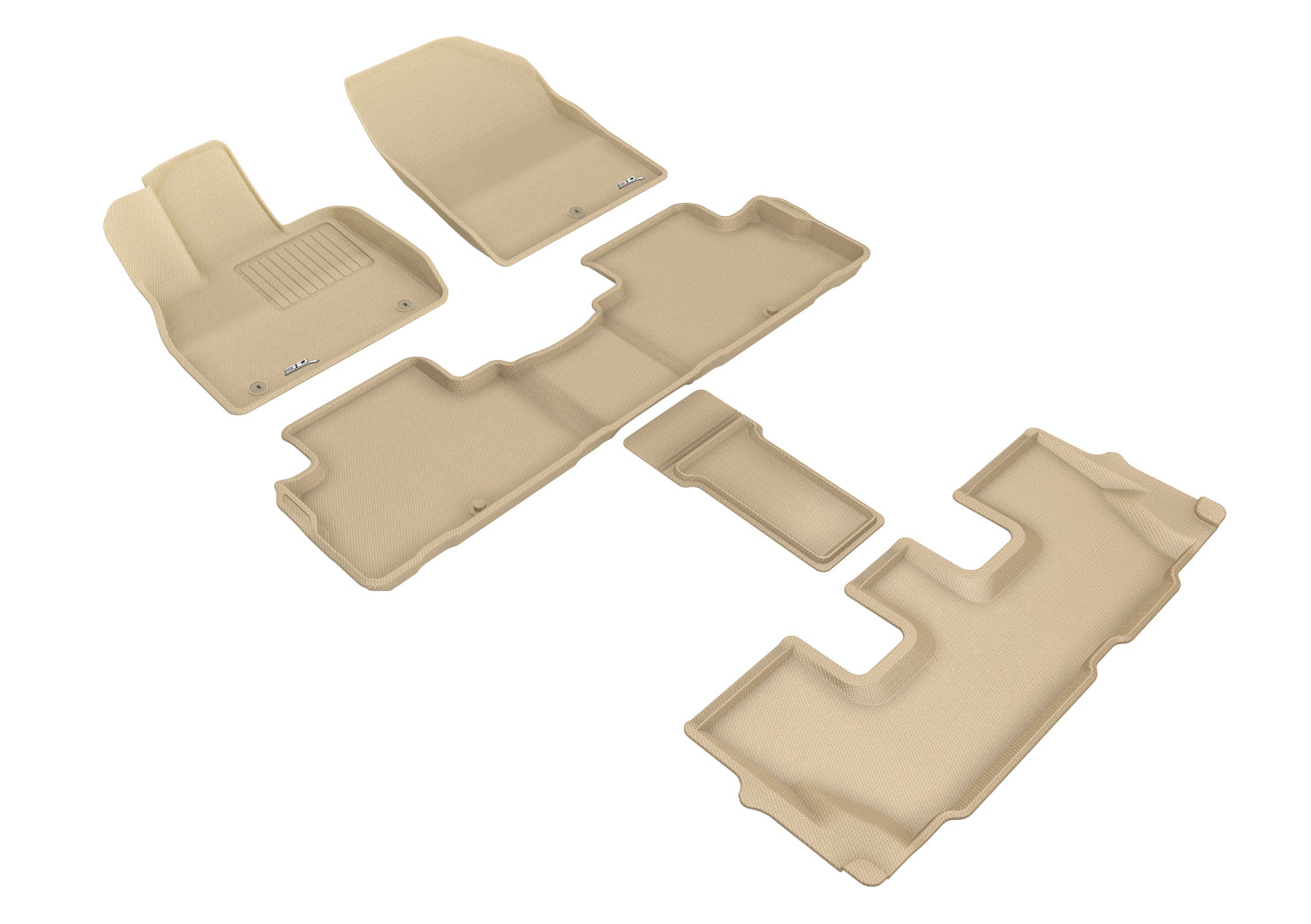 3D KAGU FLOOR MAT 3 ROW SET TAN