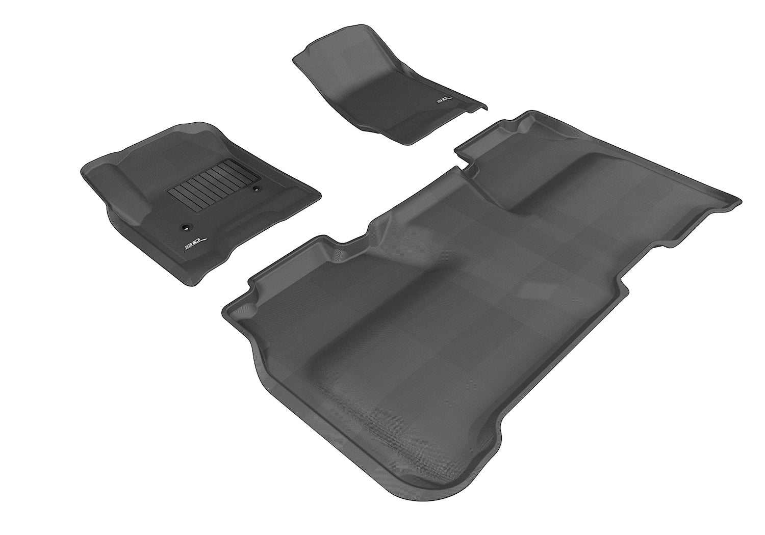 3D KAGU FLOOR MAT 2 ROW SET BLACK