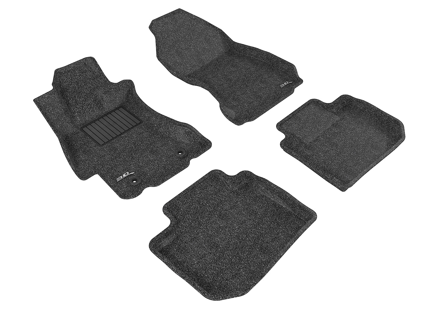 3D KAGU FLOOR MAT 2 ROW SET BLACK
