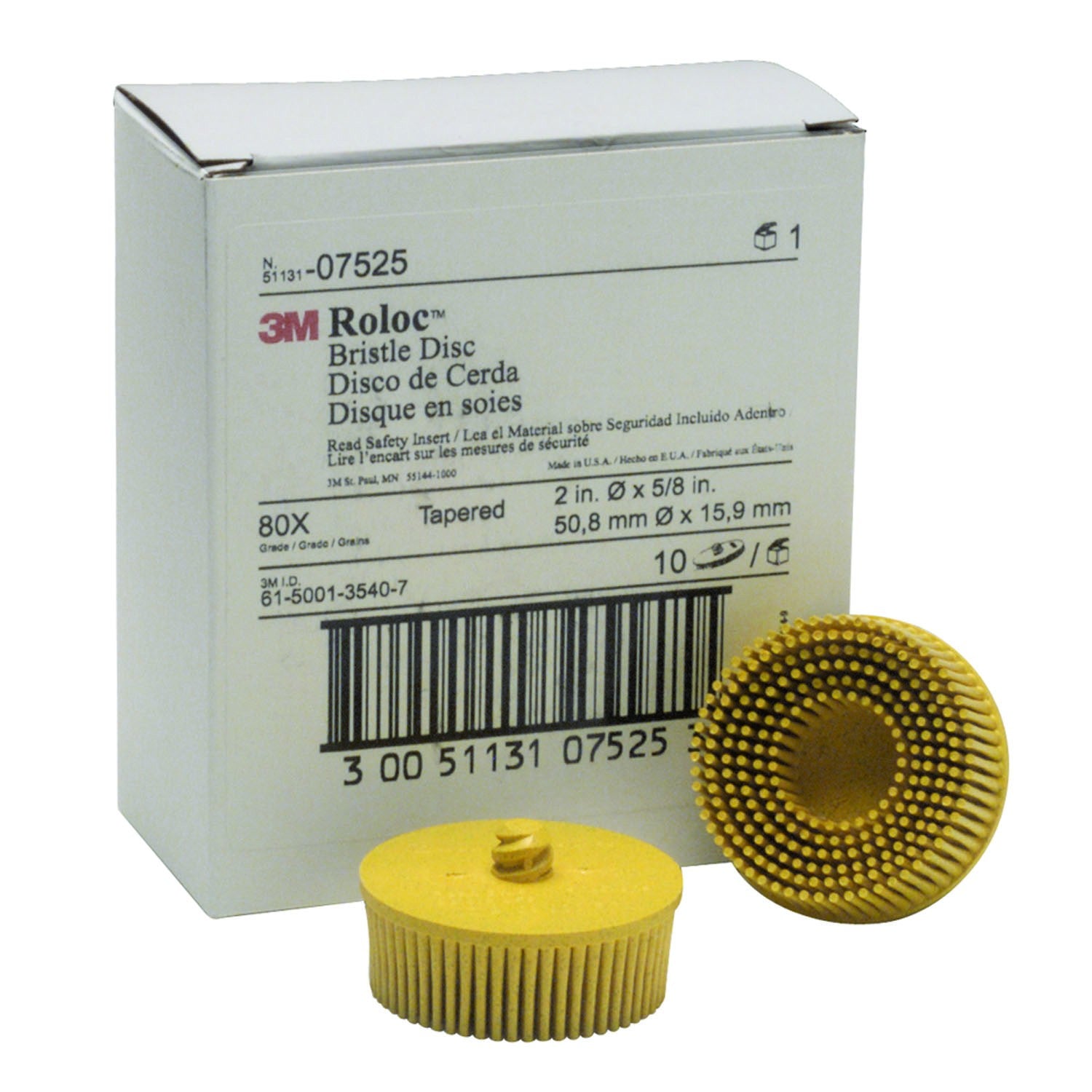 BRISTLE DISC YEL 10/BOX