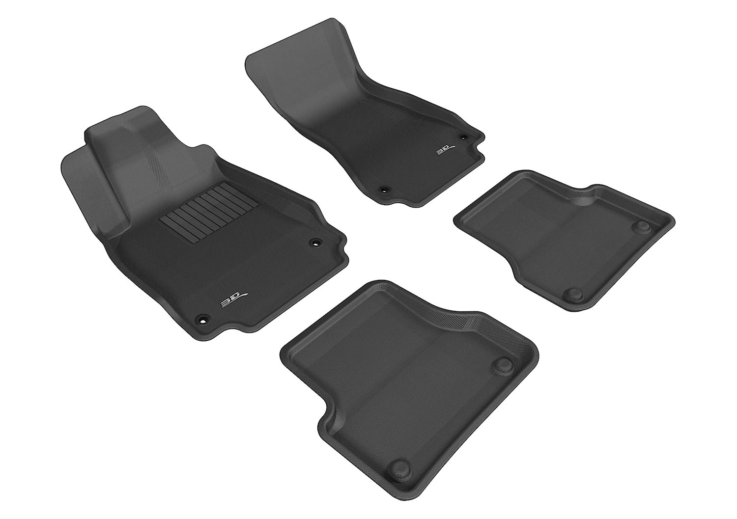 3D KAGU FLOOR MAT 2 ROW SET BLACK