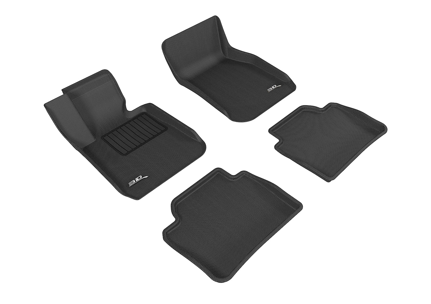 3D KAGU FLOOR MAT 2 ROW SET BLACK