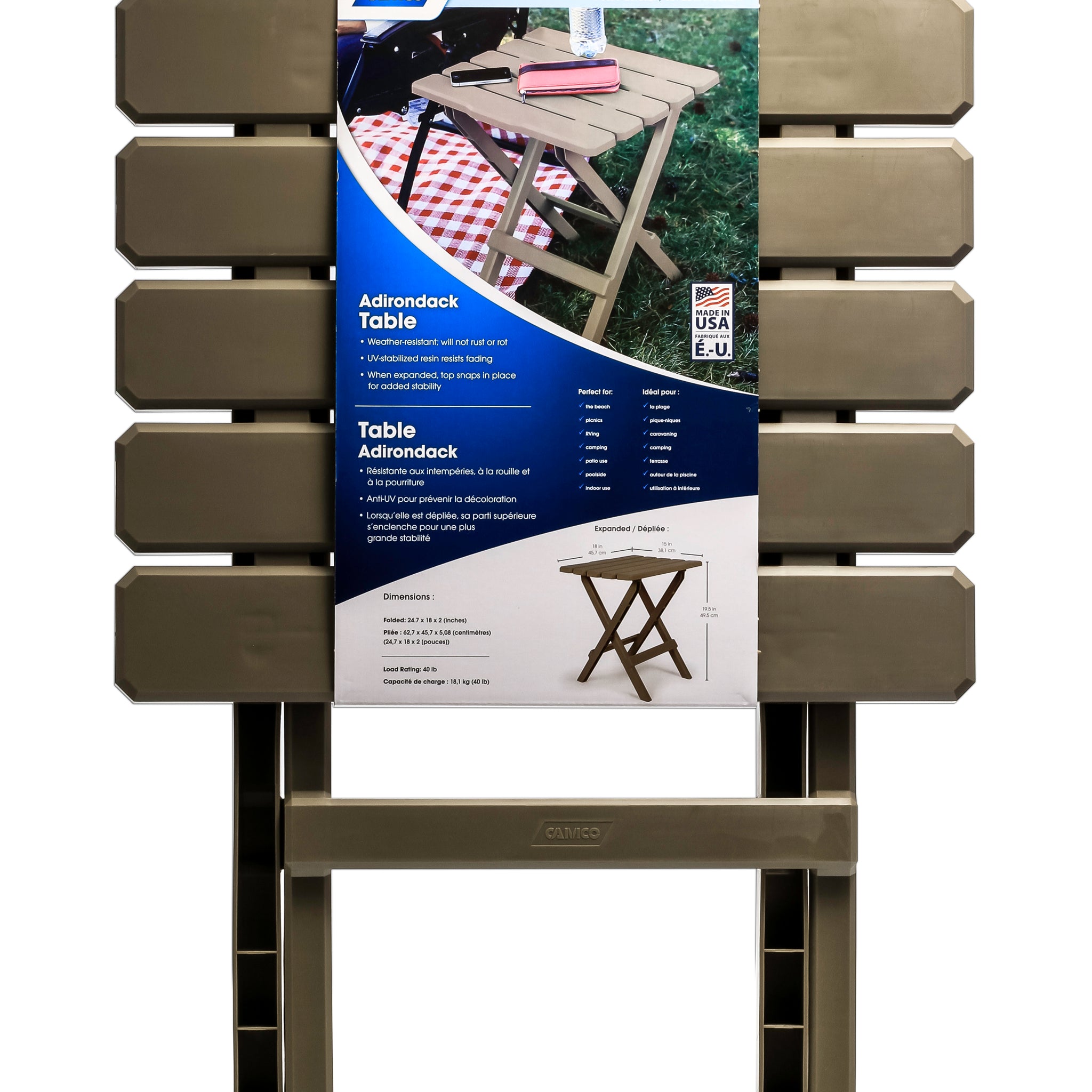 Table Folding Lg Champagn