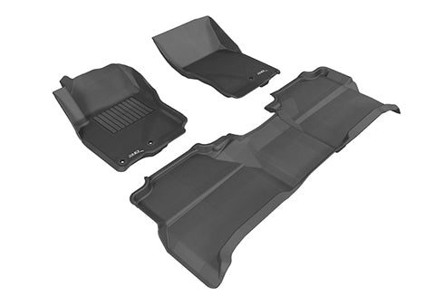 3D KAGU FLOOR MAT 2 ROW SET BLACK