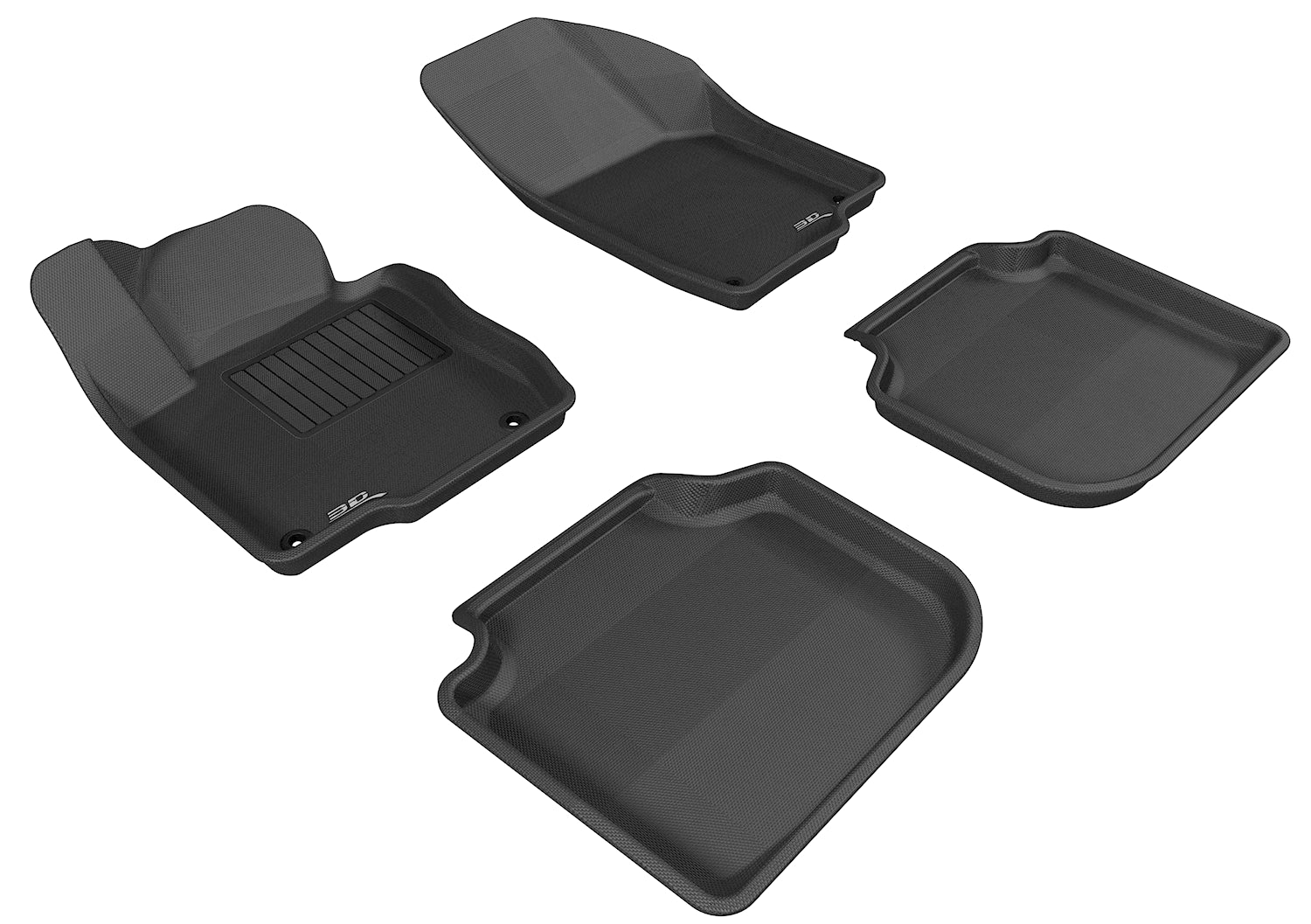 3D KAGU FLOOR MAT 2 ROW SET BLACK