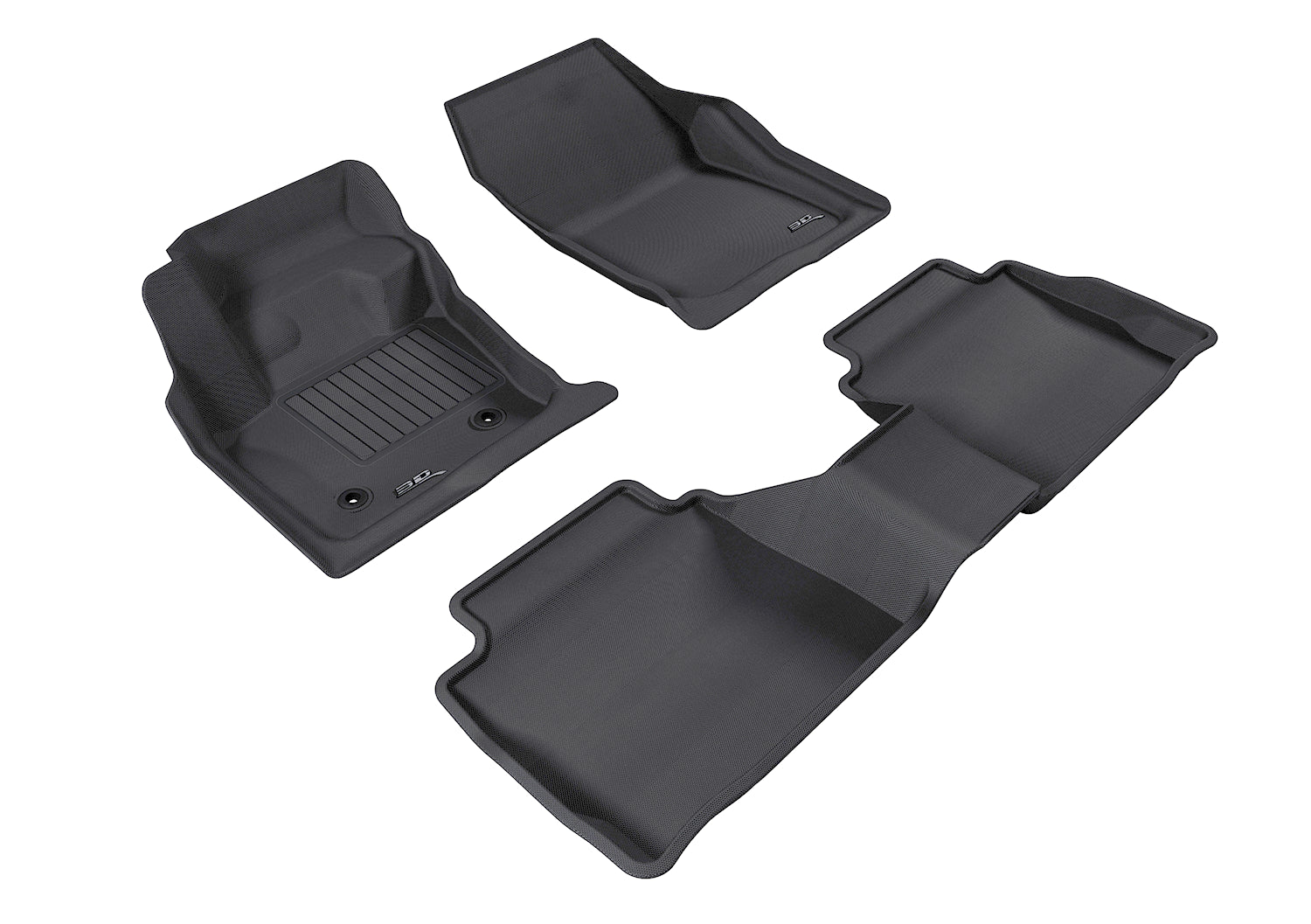 3D KAGU FLOOR MAT 2 ROW SET BLACK