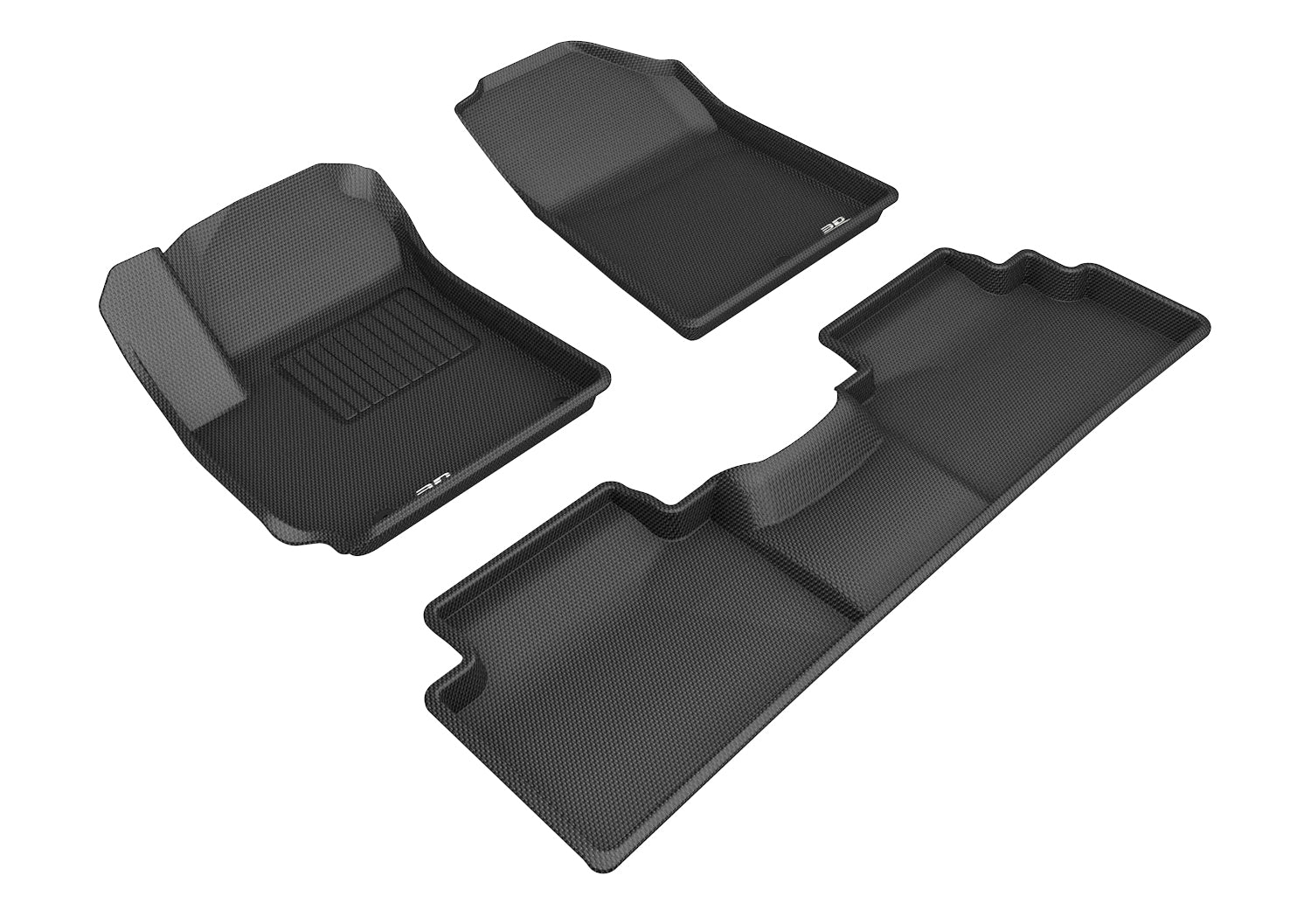 3D KAGU FLOOR MAT 2 ROW SET BLACK
