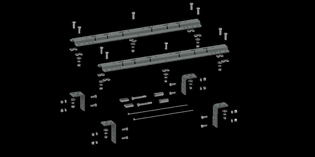 UNI MTG RAILS BRKT & HDWR