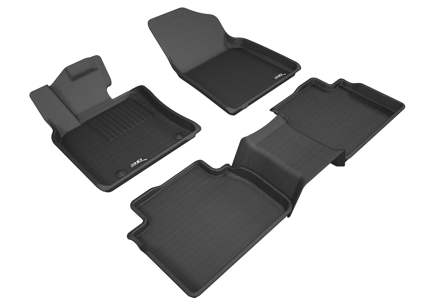 3D KAGU FLOOR MAT 2 ROW SET BLACK