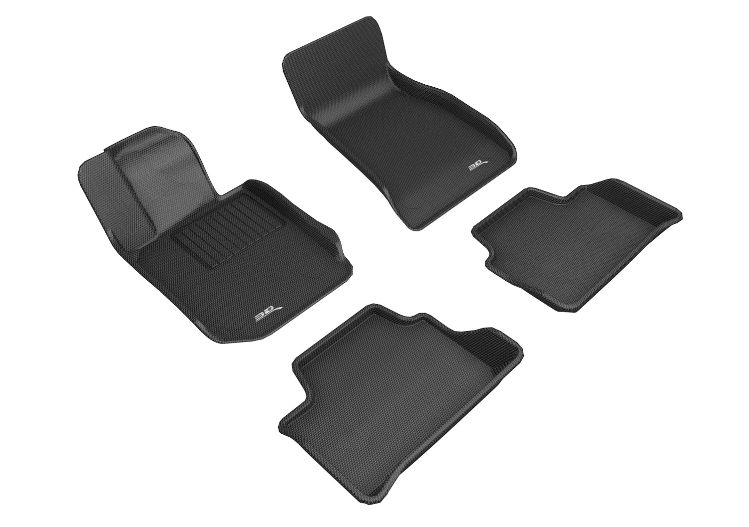 3D KAGU FLOOR MAT 2 ROW SET BLACK