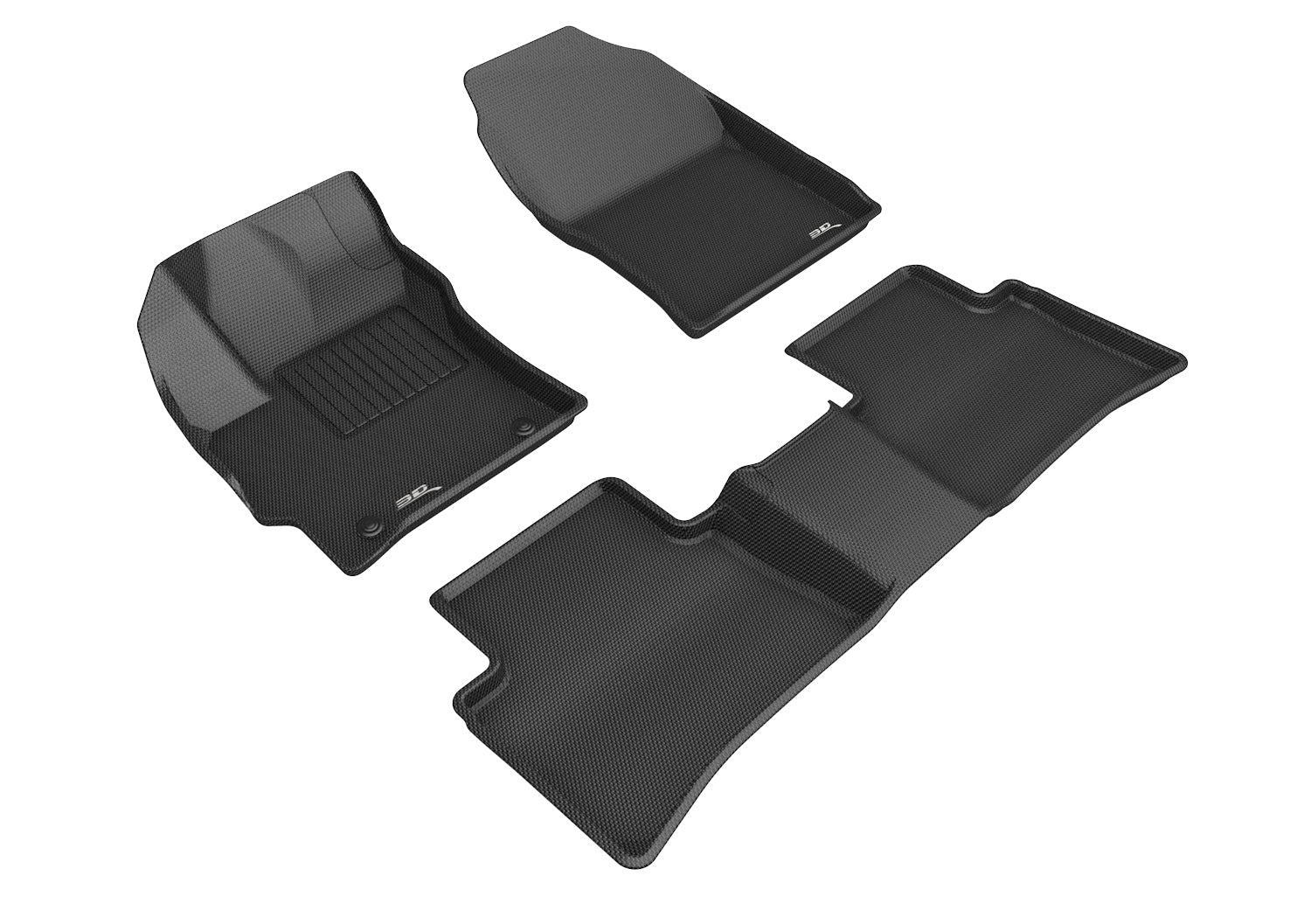 3D KAGU FLOOR MAT 2 ROW SET BLACK