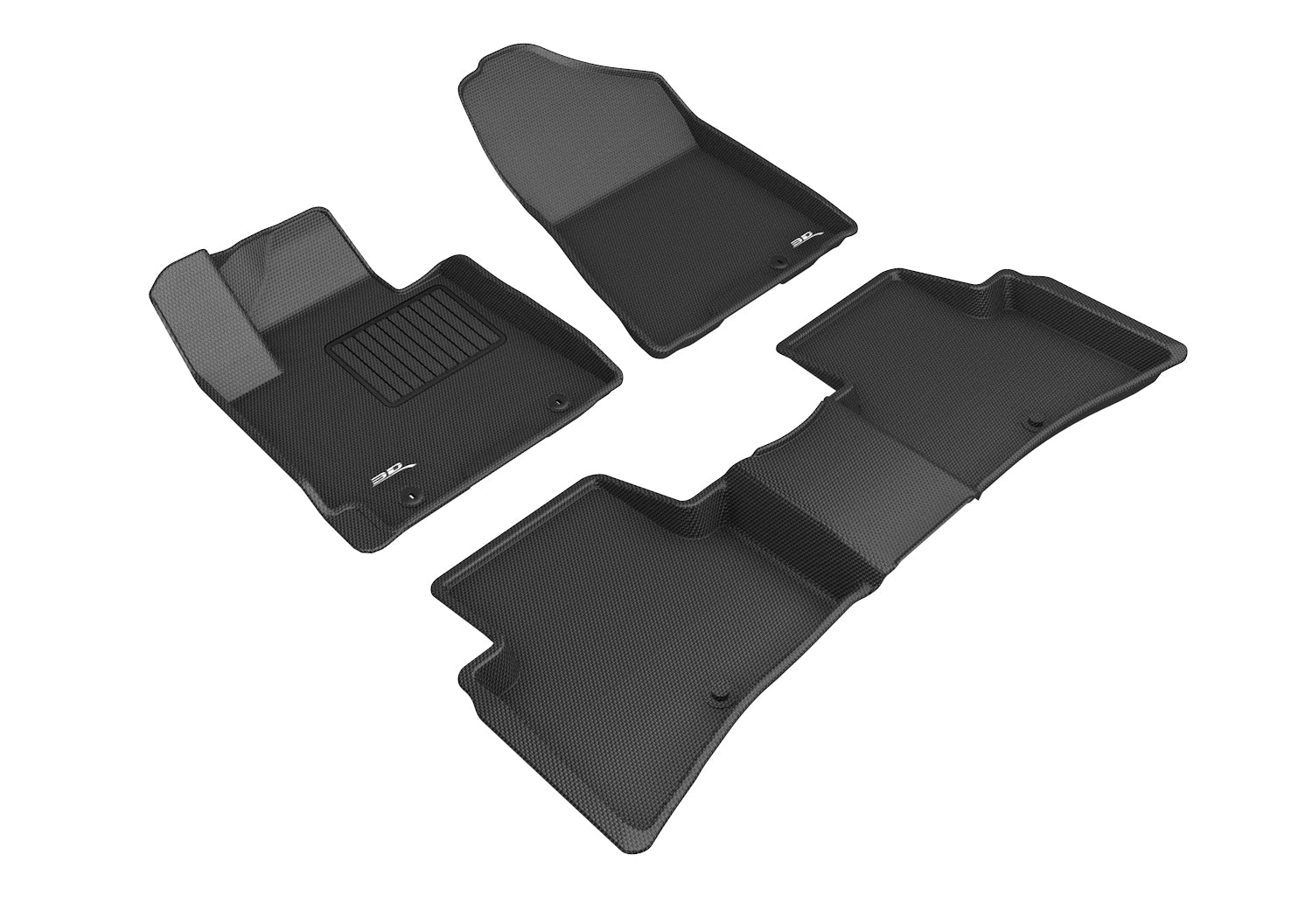 3D KAGU FLOOR MAT 2 ROW SET BLACK