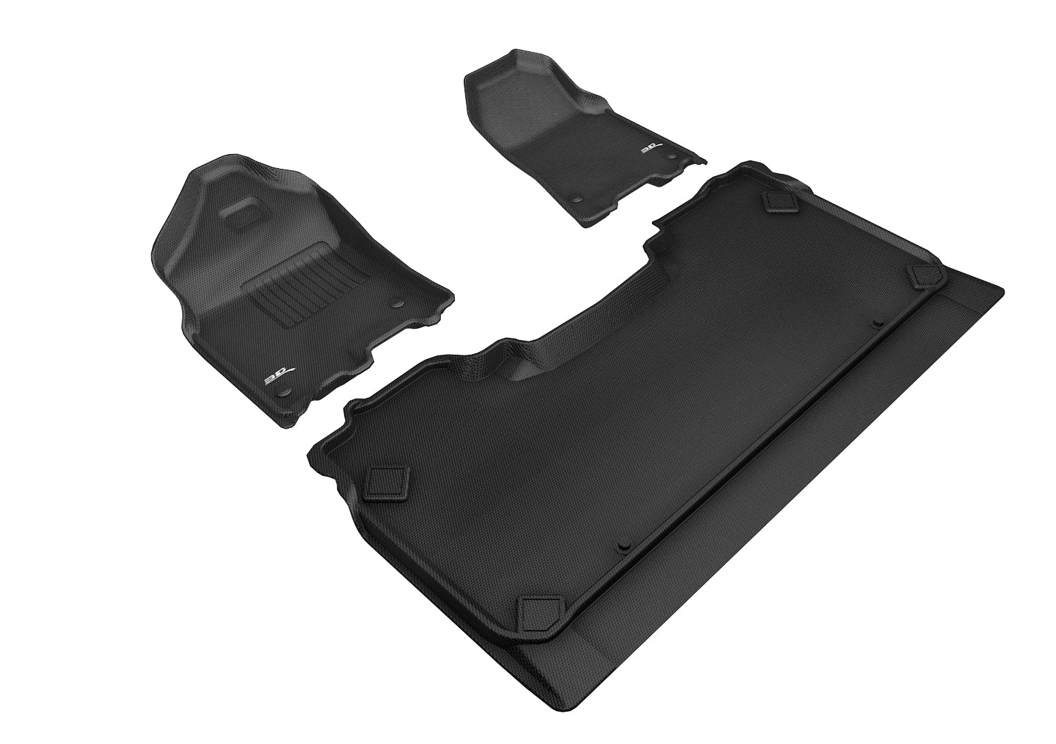 3D KAGU FLOOR MAT 2 ROW SET BLACK