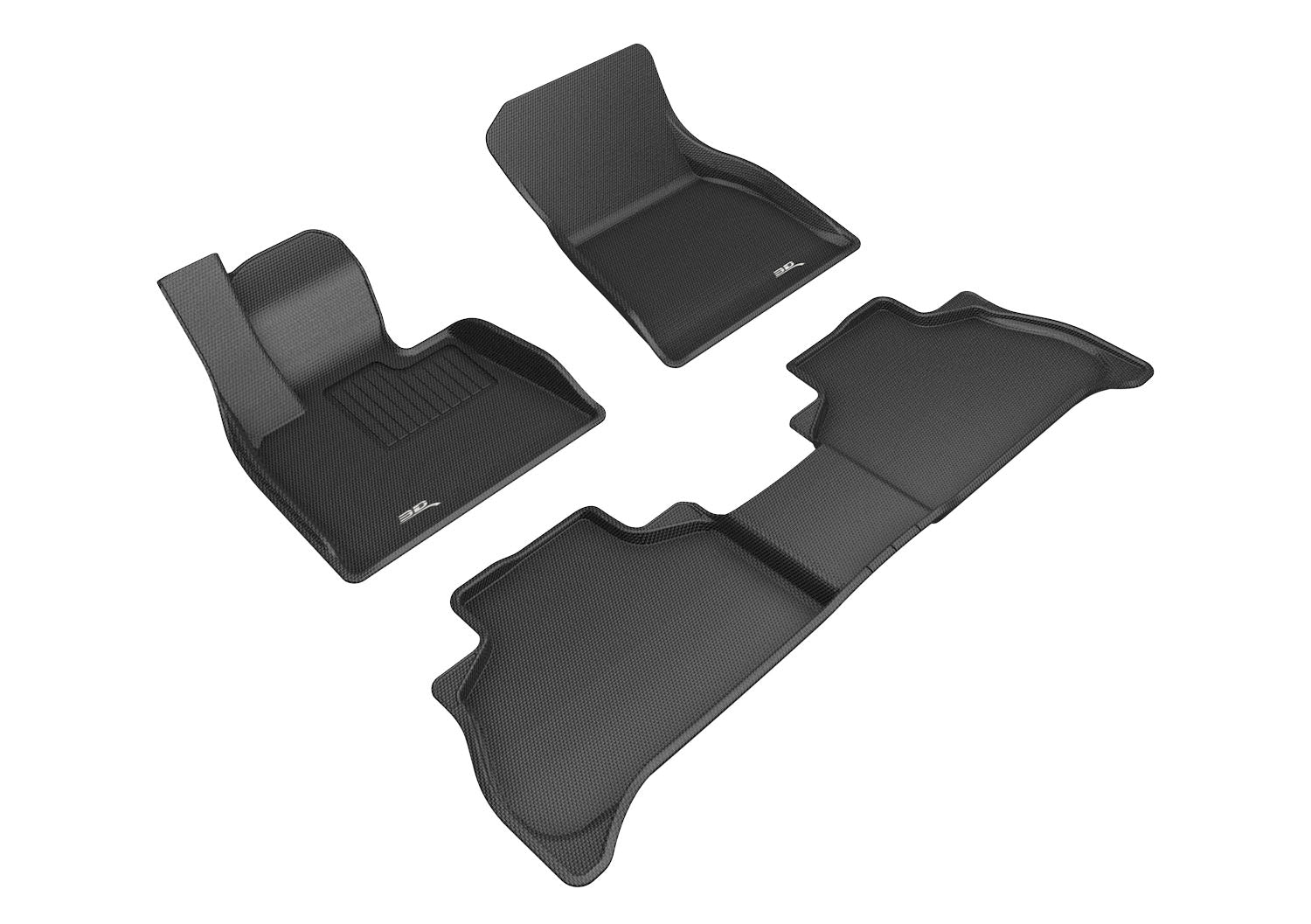 3D KAGU FLOOR MAT 2 ROW SET BLACK