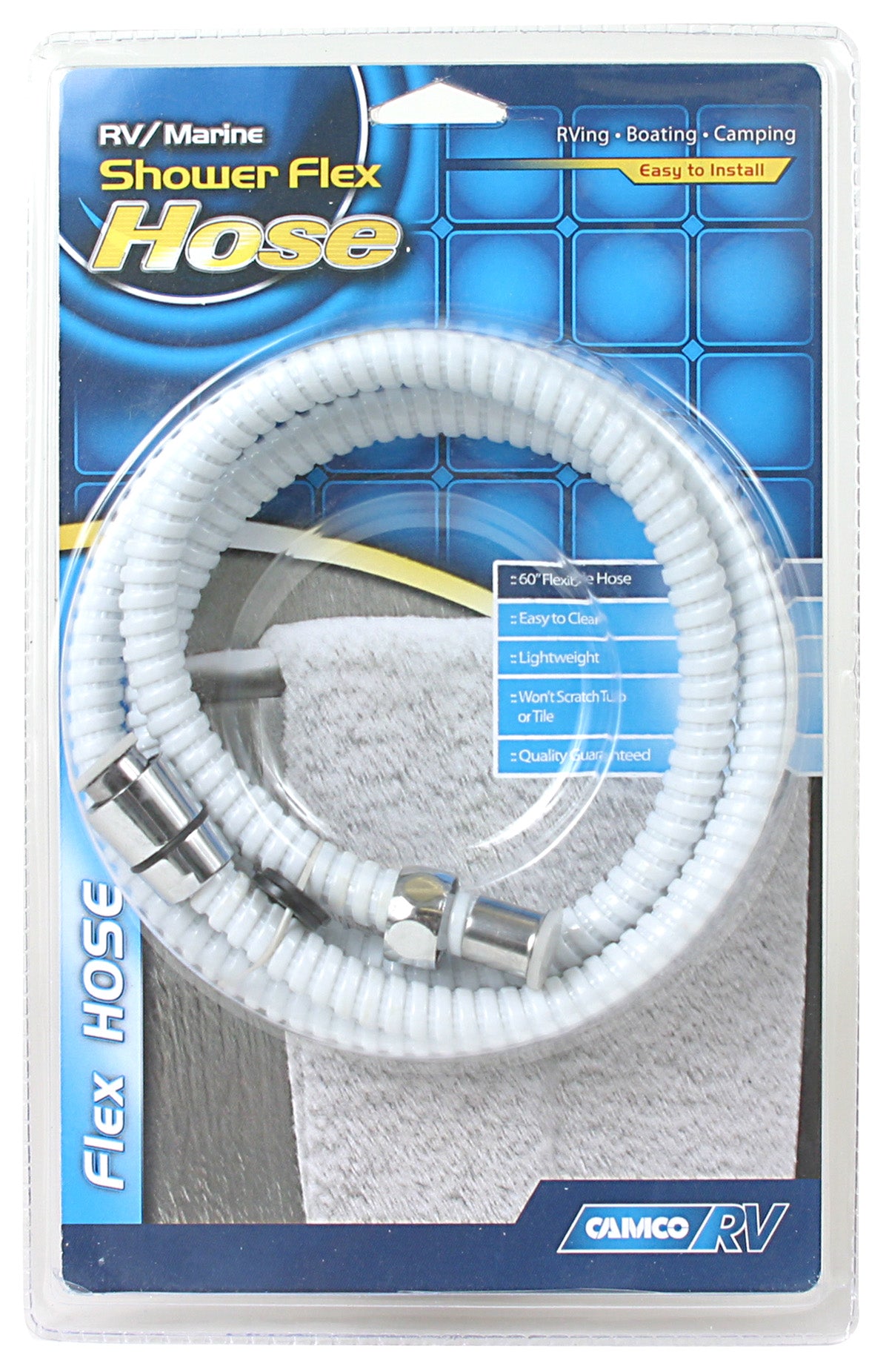 Dura Faucet DF-SA200-WT 60'SS RV SHOWER HOSE WHITE