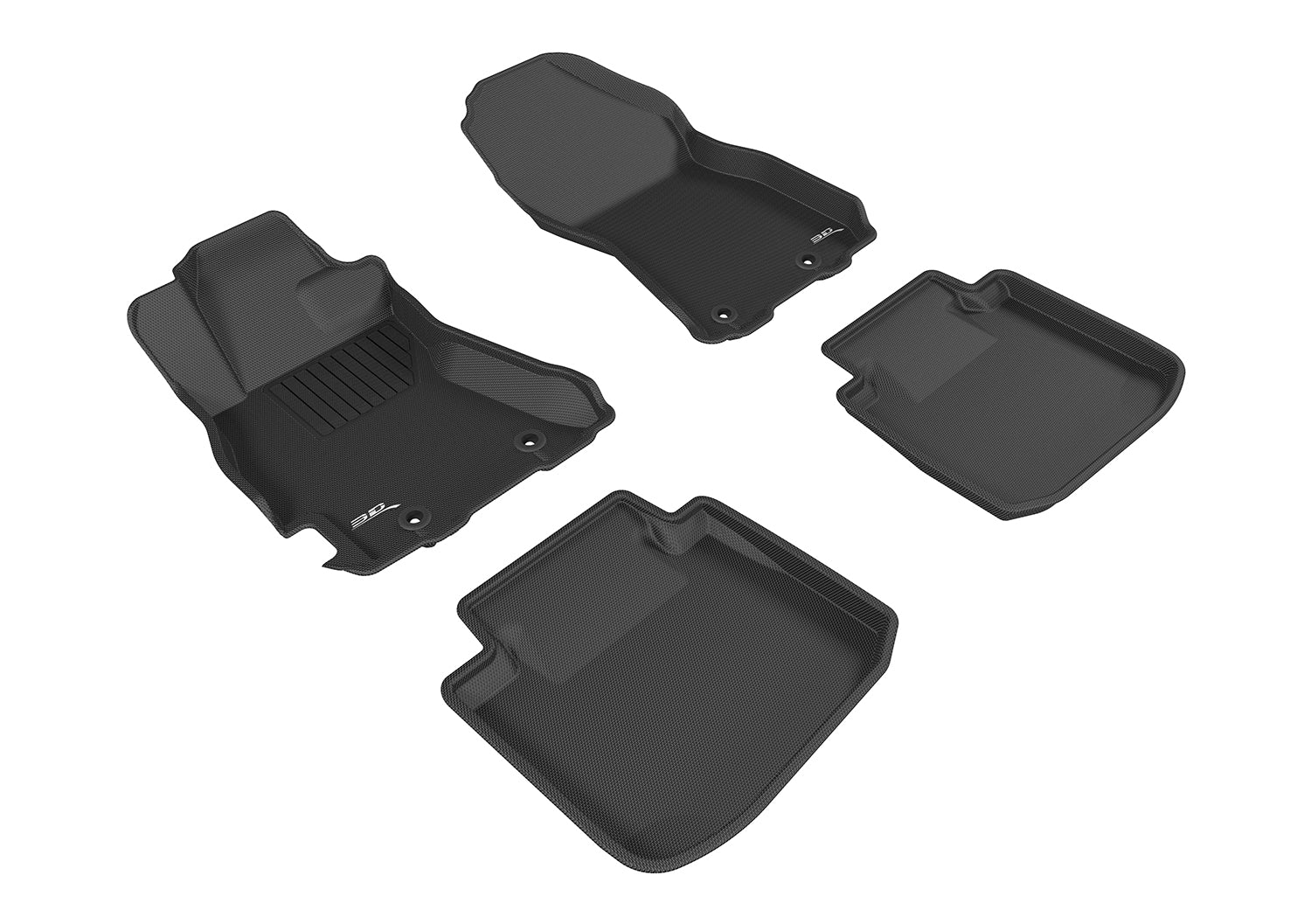 3D KAGU FLOOR MAT 2 ROW SET BLACK