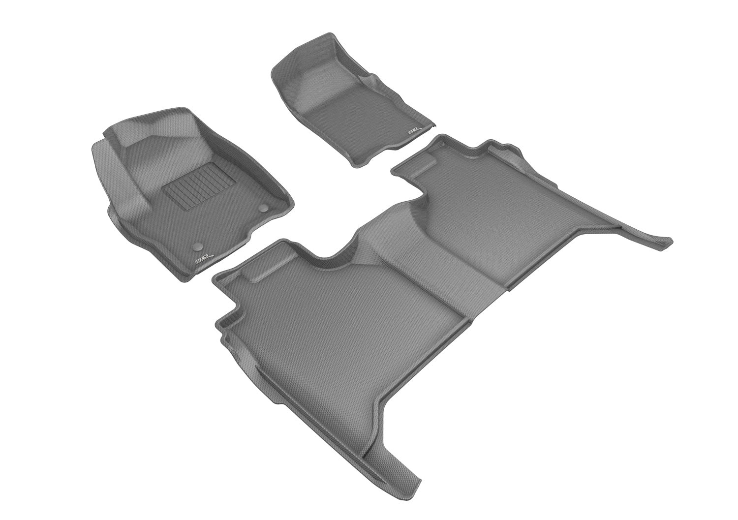 3D KAGU FLOOR MAT 2 ROW SET GRAY