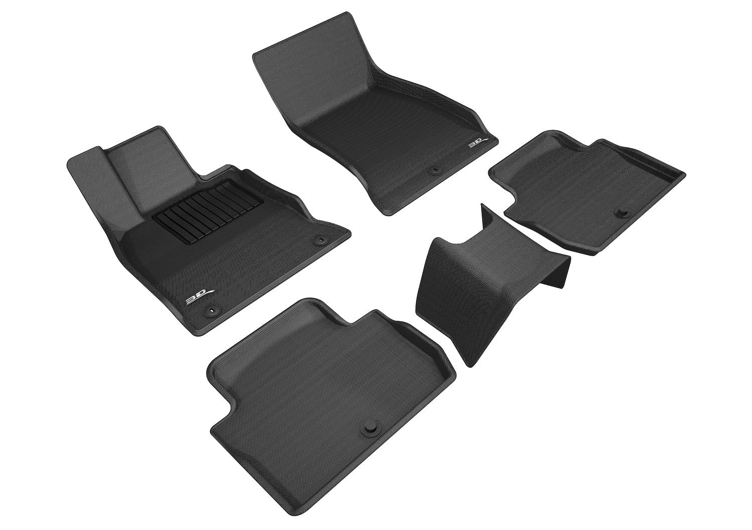 3D KAGU FLOOR MAT 2 ROW SET BLACK