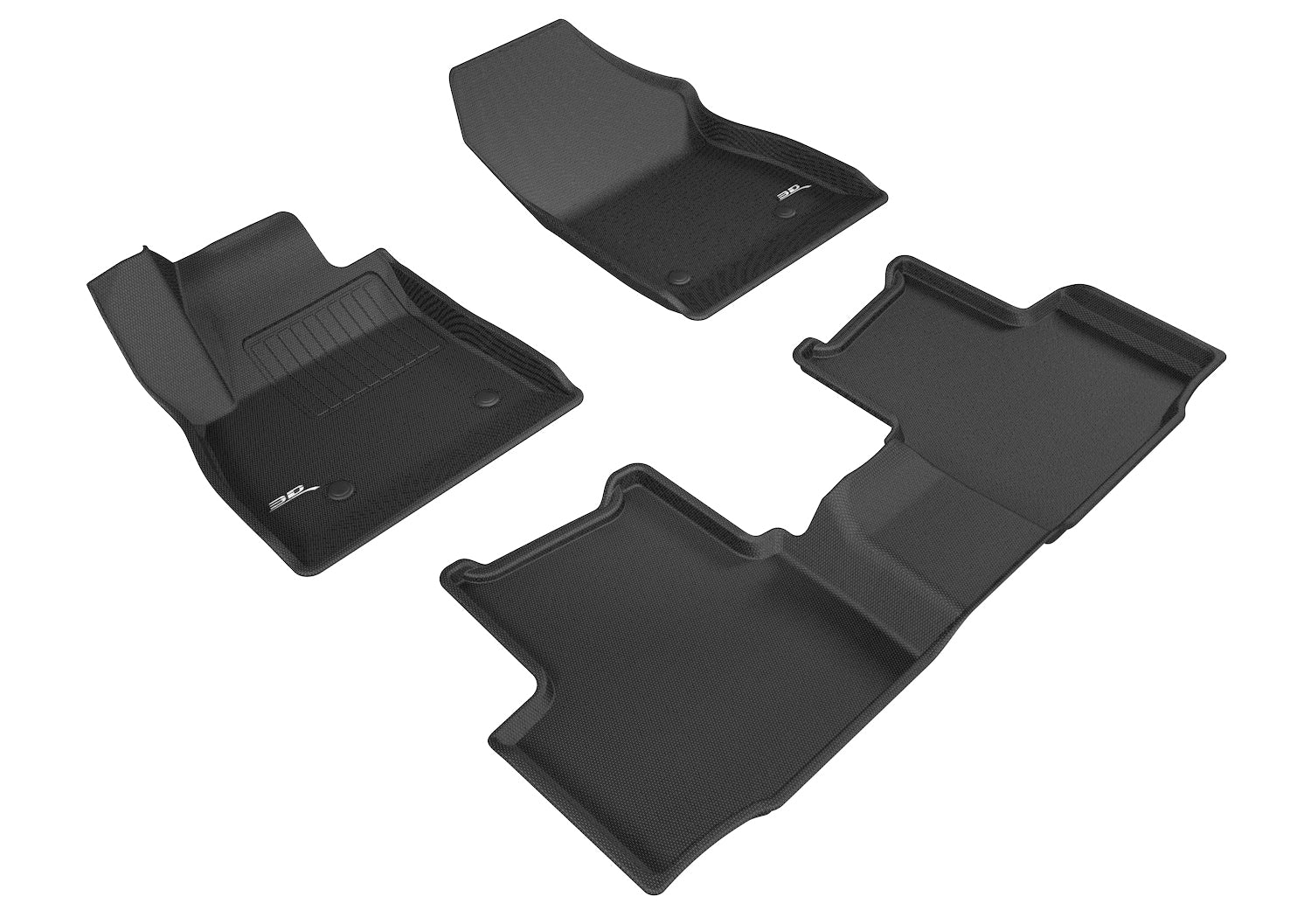 3D KAGU FLOOR MAT 2 ROW SET BLACK