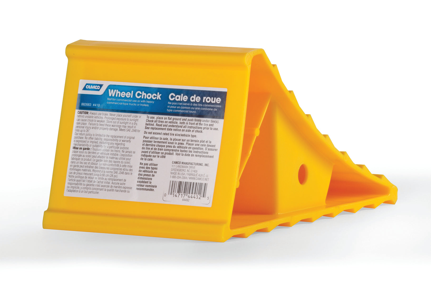 Camco 44432 WHEEL CHOCK BULK YELLOW