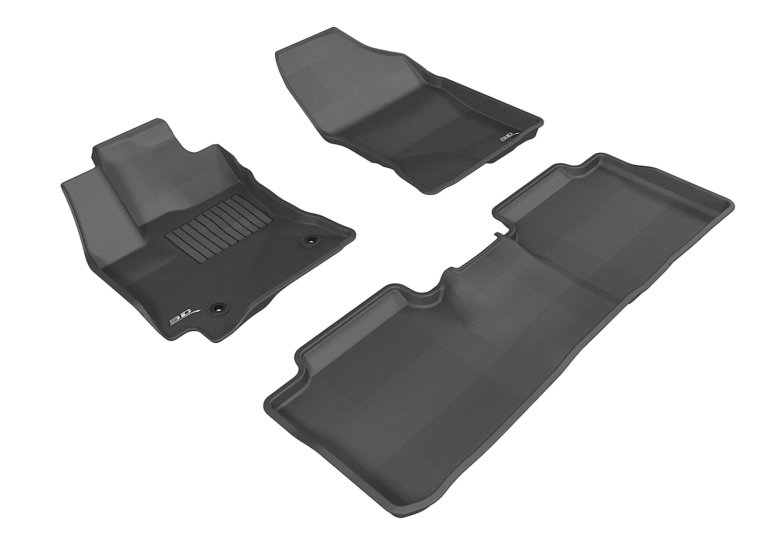 3D KAGU FLOOR MAT 2 ROW SET BLACK
