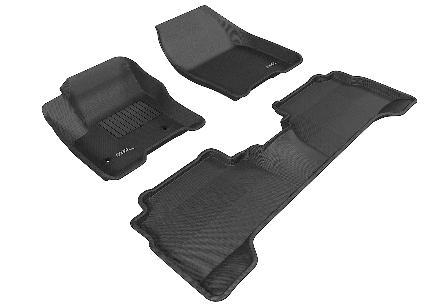 3D KAGU FLOOR MAT 2 ROW SET BLACK