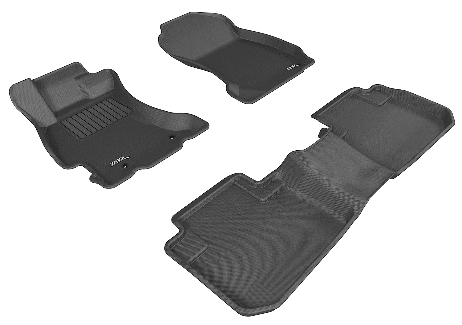 3D KAGU FLOOR MAT 2 ROW SET BLACK