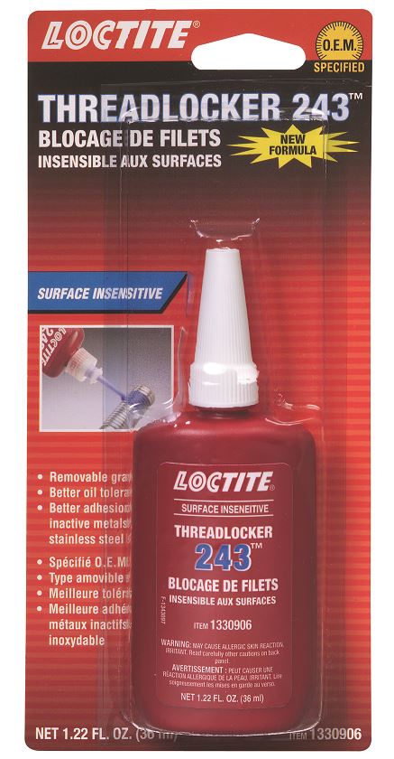 THREADLOCKER 243 - MED DTR SURFACE