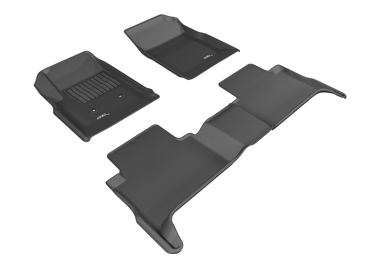 3D KAGU FLOOR MAT 2 ROW SET BLACK