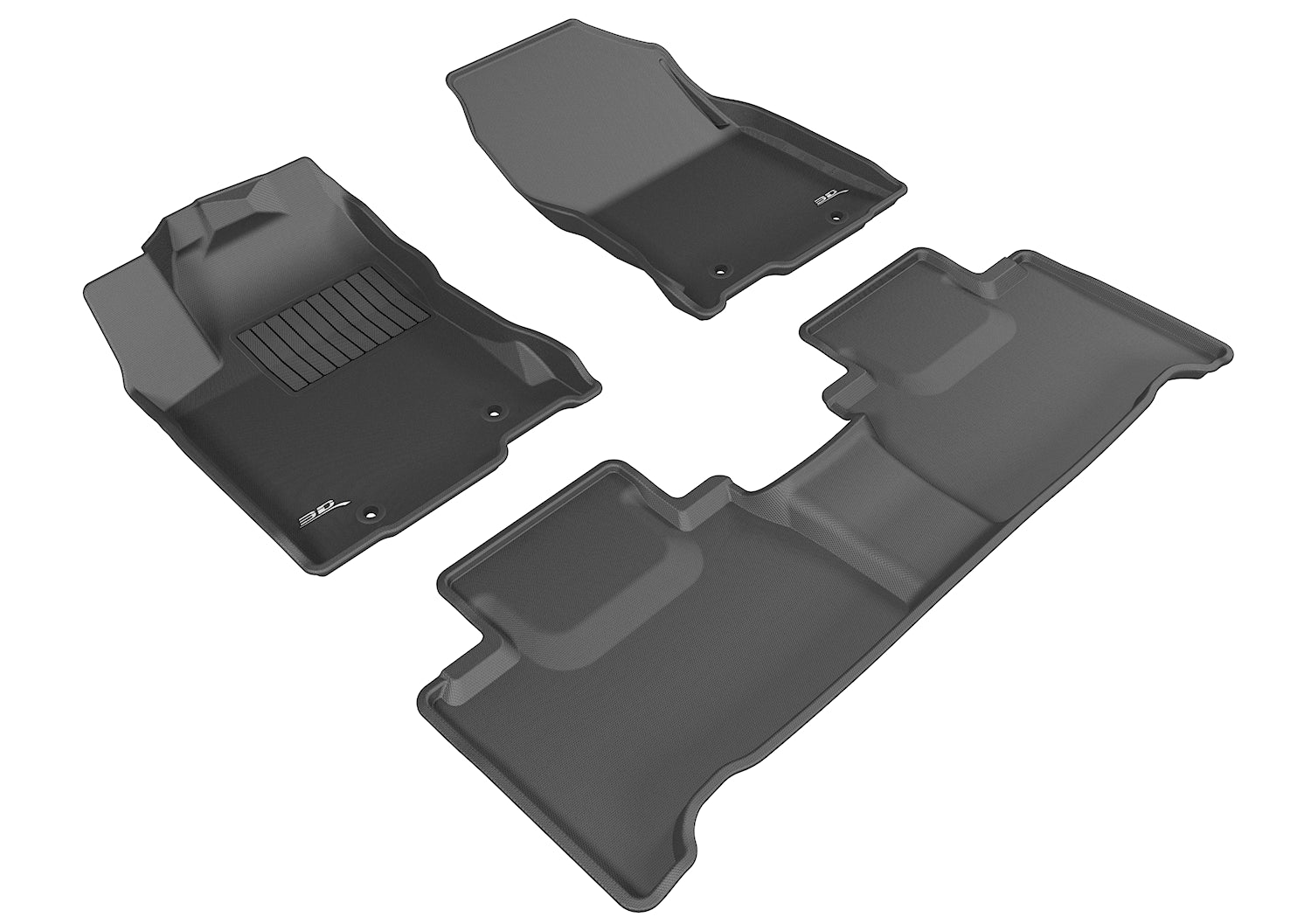 3D KAGU FLOOR MAT 2 ROW SET BLACK