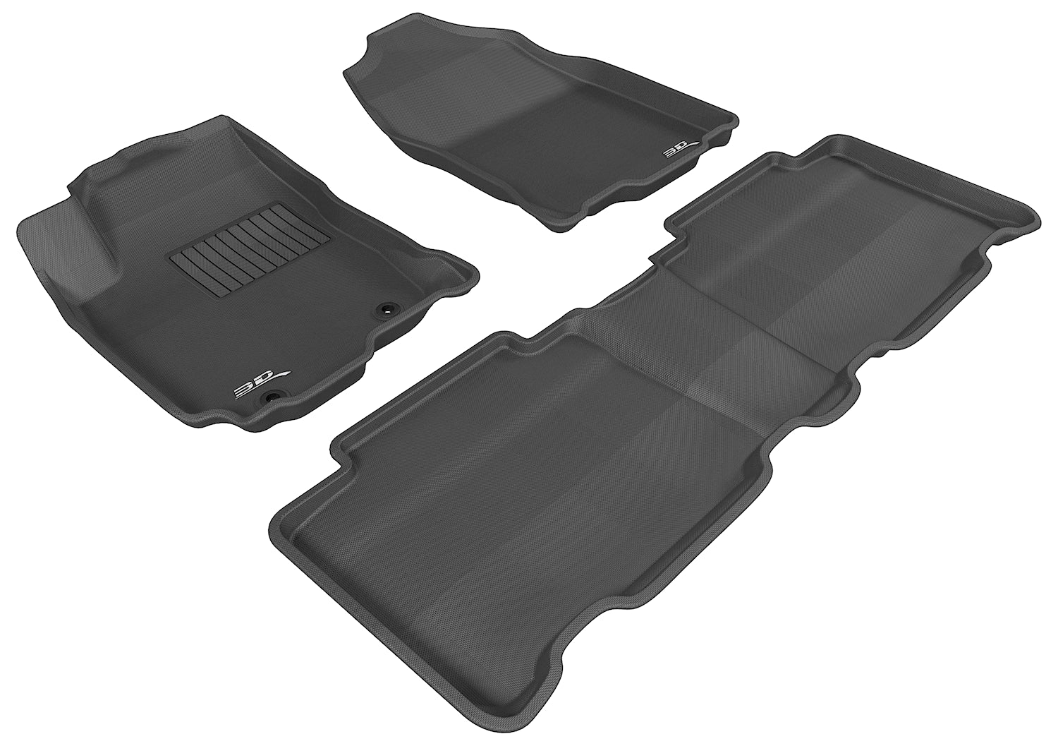 3D KAGU FLOOR MAT 2 ROW SET BLACK