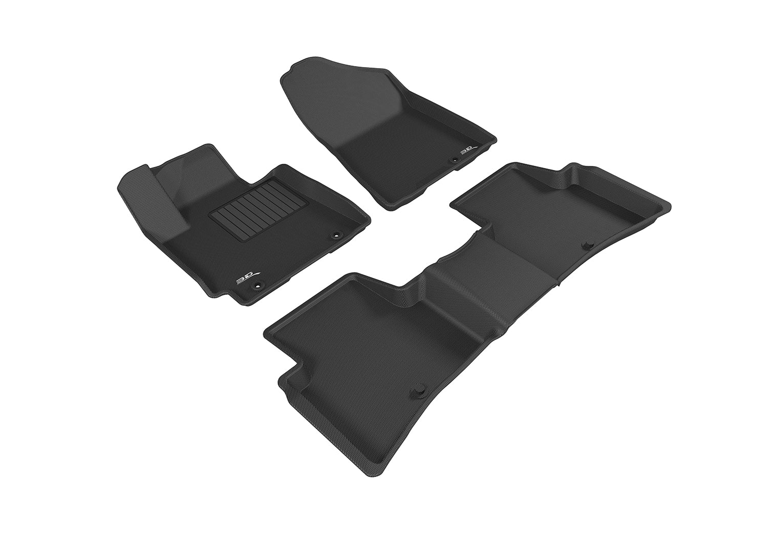 3D KAGU FLOOR MAT 2 ROW SET BLACK