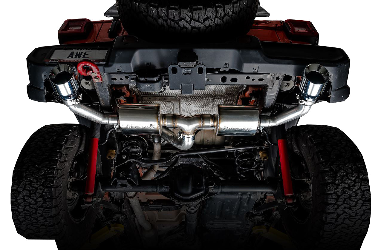 AWE Tuning Tread Edition Axleback Dual Exh For Jeep Wrangler JL