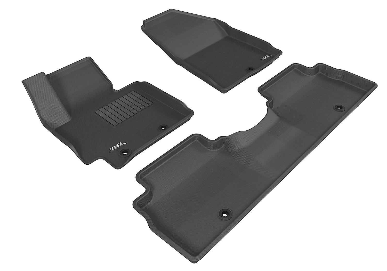 3D KAGU FLOOR MAT 2 ROW SET BLACK